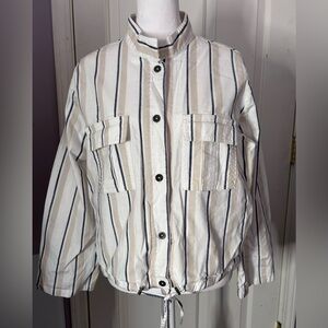 LOFT Outlet Striped Jacket Size Medium